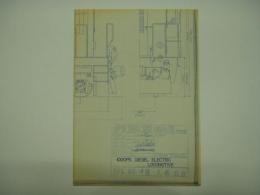 鉄道車両 青焼図面 1000PS DIESEL ELECTRIC LOCOMOTIVE 日本車輌製造株式会社 名古屋 1969年