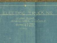 鉄道 青焼図面 ELECTRIC TRUCK No. CLASS 75-25-A 九年車 