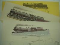 鉄道イラスト : STEAM LOCOMOTIVES : Two Full Colour Reproductions From Drawings : Series100 C.P.R. ，102 C.P.R.，103 C.P.R. 3点セット