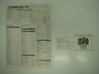 公式プログラム: '77日本グランプリ: F-1世界選手権最終戦 / スターティンググリット / リザルト / チラシ / 招待券 付き