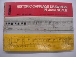 洋書　Historic Carriage Drawings in 4mm Scale: Vol.1 LMS and LNER 