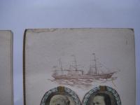 古い客船のメニュー　80 jahre Norddeutscher Lloyd Bremen 1857-1937: Dampeer BREMEN. 1937　2部セット