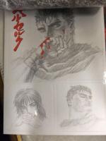 三浦建太郎 ベルセルク ポストカードブック 「雄叫び WAR CRY」 初版 ポストカード32枚＋シール未使用 帯付き