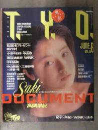 T.Y.O. ティー・ワイ・オー 1989年6月 Vol.6　高岡早紀/酒井法子/Wink/河田純子 両面見開きピンナップ付き　高岡早紀 巻頭特集14p・中山忍・里中茶美・森高千里・渡辺満里奈・杉本彩・小泉今日子・小川範子・宮沢りえ・斉藤由貴・河田純子 他