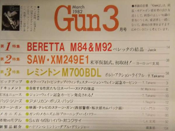 月刊GUN 1972年1月～2021年5月号　計598冊 Old Magazines Contents No,1月刊GUN 1978年度（1〜12月号