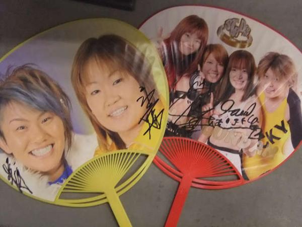 女子プロレスラー うちわ8枚セット うち4枚直筆サイン入り 真琴 グッズ 女子プロレスラー うちわ8枚セット うち4枚直筆サイン入り 真琴 グッズ