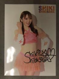 直筆サイン入り 渋沢四季 ポートレート　女子プロレスラー　スターダム　STARDOM 