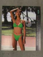 直筆サイン入　向井田彩子 1992年卓上カレンダー ブリヂストン