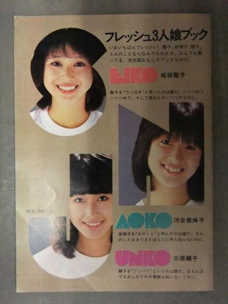 フレッシュ3人組 河合奈保子 三原順子 松田聖子 明星付録小冊子 1981年