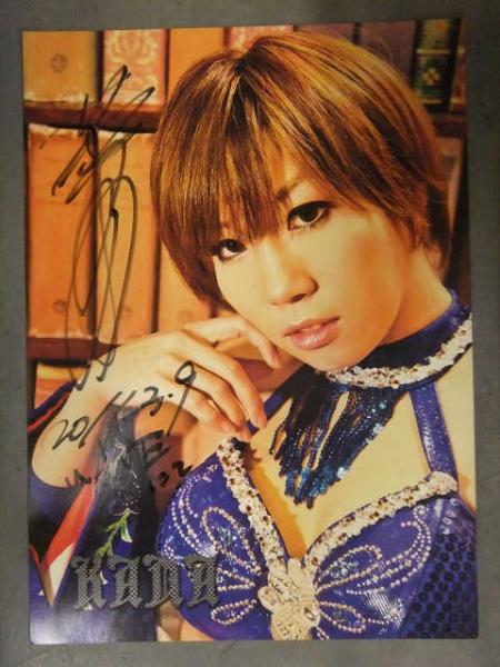 直筆サイン入り 華名 ASUKA ポートレート 女子プロレスラー 2011年3月9