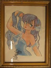 高橋留美子　複製原画　2種2枚セット　36ｘ25.5センチ　額縁付　オリジナルキャラクター イラスト