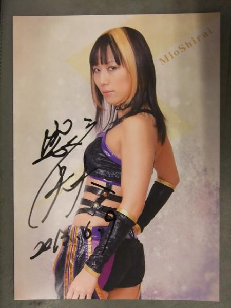 紫雷イオ直筆サイン入り写真集 WWEイオスカイスターダム女子プロレスあ