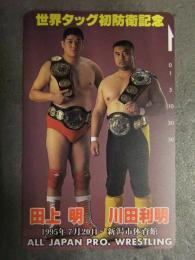 プロレス 未使用テレカ 川田利明&田上明「聖鬼軍」　世界最強タッグ決定リーグ戦　全日本プロレス　50度数