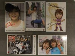 直筆サイン入り含む　渋谷シュウ ポストカード5種セット　女子プロレスラー