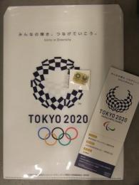 TOKYO2020 東京オリンピック 手提げ＋会場地図＋未開封マグネットバッジ　セット　東京五輪