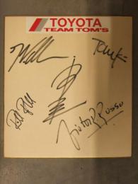 サイン色紙　TOYOTA TEAM TOM'S　トヨタ チームトムス