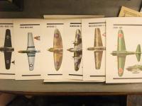 FAMOUS FIGHTER PLANES OF WORLD WAR II TIME LIFE BOOKS WW2 第二次世界大戦 戦闘機 零戦 メッサーシュミット スピットファイア 他　20センチ四方 6枚＋解説