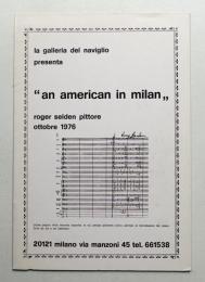 "an american in milan" roger seldan pittore ottobre 1976 (1976年10月)