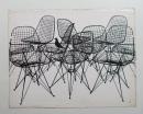 upholstered wire chairs