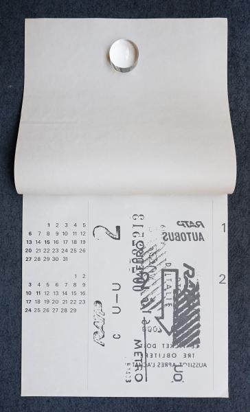 Helmut Schmid 1980 Calendar(デザイン : ヘルムート・シュミット