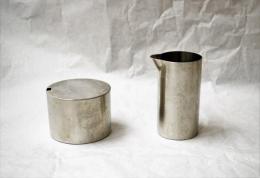 Stelton Arne Jacobsen Sugar bowl + Creamer 2点一括 ＜CYLINDA-LINE＞