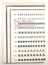Franco Maria Ricci: publisher and designer
