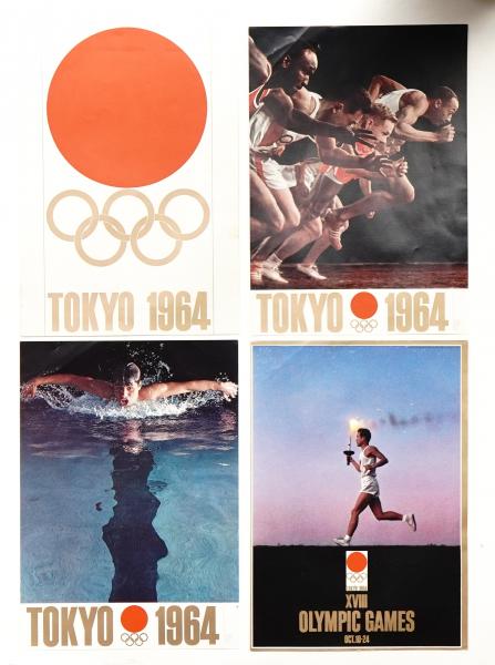 東京オリンピック ポスター 水泳 パネル 1964年 亀倉雄策 デザイン 早崎治-