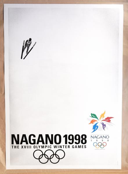 長野オリンピック公式ポスター 第2号(デザイン : 浅葉克己 ; 写真 : 操