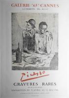 Picasso. Gravures rares (de 1905 à nos jours) - Affiche de l'exposition à la galerie " 65 " Cannes du 9 avril au 12 mai 1966