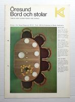 Öresund Bord och stolar/TABLES AND CHAIRS/TISCHE UND STÜHLE. Design : Ark. Børge Mogensen M.A.A. Prod : AB Karl Andersson & Söner, Huskvarna