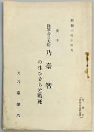 陸軍歩兵大尉　乃臺智の生ひ立ちと戦史