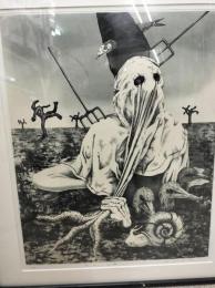 銅板画　「危っかしい正義」