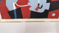 畦地梅太郎 木版画　「山の釣り人」