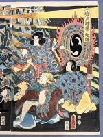 岩戸神楽ノ起顕　3枚続