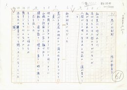 内山登美子詩稿