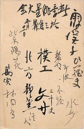 俳星葉書（毛筆/寄書）