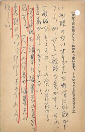 丸本明子葉書（ペン/アンケート）