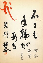 若杉慧葉書（毛筆/年賀）