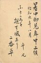 近野直治〔平凡〕葉書（毛筆/暑中）