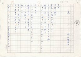 内山登美子詩稿