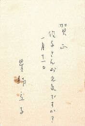 星野立子葉書（ペン/年賀）