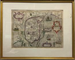 Chinese Map (17th Century)　中国地図（17世紀）From Mercator-Hondius Atlas（Latin edition of 1623）