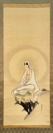 掛軸 法眼瑞雨 觀音圖