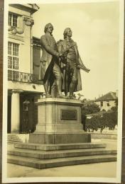 絵葉書　Goethe-u. Schiller-Denkmal in Weimar