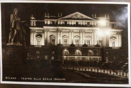 絵葉書　MILANO-TEATRO ALLA SCALA （Notturno）