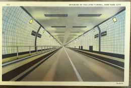 絵葉書　120 INTERIOR OF HOLLAND TUNNEL, NEW YORK CITY　7A-H209