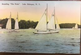 絵葉書　Rounding "The Point″ Lake Mahopac, N. Y.