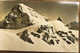 絵葉書　12039 Station Jungfraujoch 3457m  mit Mönch, Berghaus, Forschungs-institut u. metereologisches Observatorium