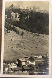 絵葉書　St. ANTON a. A. HOTEL POST  8643 Risch-Lau, Bregenz 