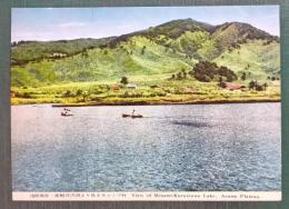 絵葉書　浅間高原・南軽井沢湖より見るキャンプ村